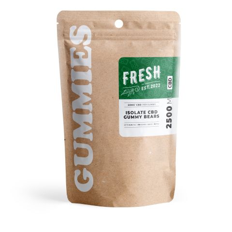 CBD Isolate Gummies - 50mg - Gummy Bears - Fresh - Thumbnail 4