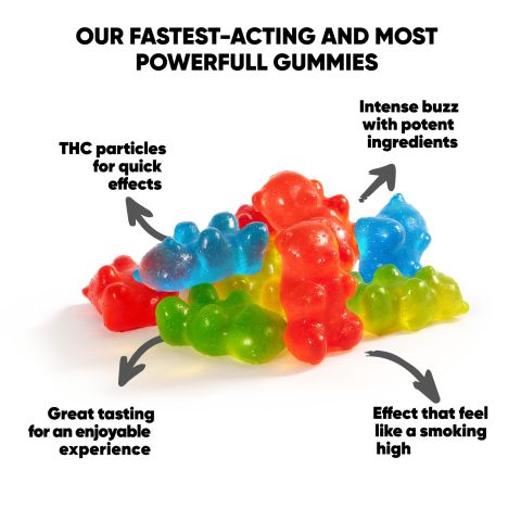 CBD Isolate Gummies - 50mg - Gummy Bears - Fresh - Thumbnail 5
