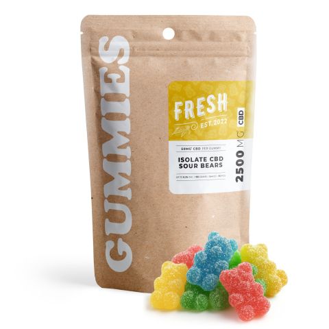 CBD Isolate Gummies - 50mg - Sour Bears - Fresh - Thumbnail 2