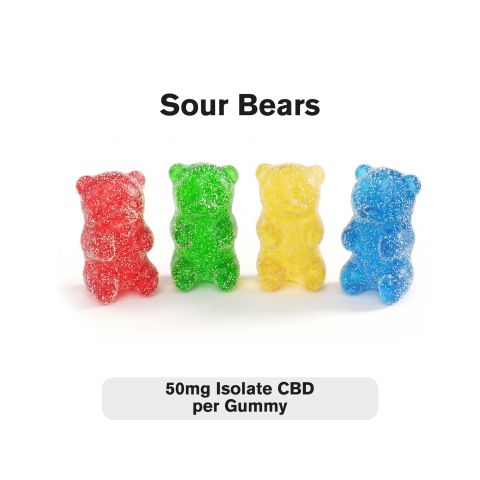 CBD Isolate Gummies - 50mg - Sour Bears - Fresh - Thumbnail 4