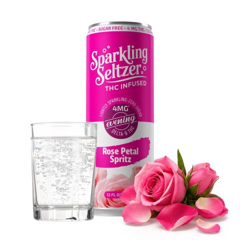 Delta 9 Rose Petal Spritz THC Seltzer - 4mg - Fresh - Thumbnail 1