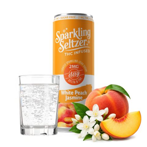 Delta 9 White Peach Jasmine THC Seltzer - 2mg - Fresh - Thumbnail 1