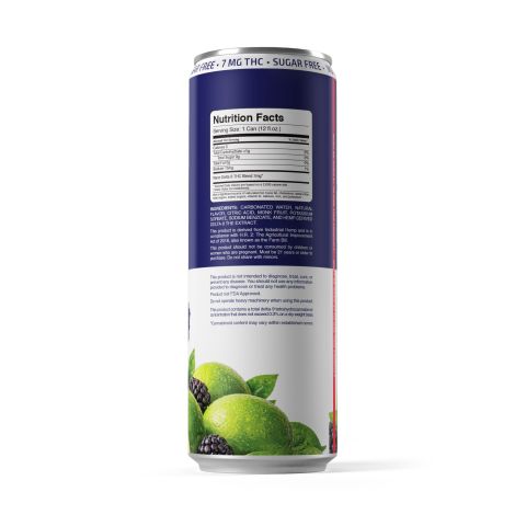 Delta 9 Blackberry Lime THC Seltzer - 7mg - Fresh - Thumbnail 7