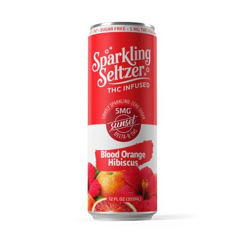 Delta 9 Blood Orange Hibiscus THC Seltzer - 5mg - Fresh - Thumbnail 2