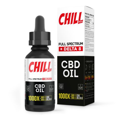 D8 & Full Spectrum CBD Oil - 1,000mg - Chill Plus - Thumbnail 2