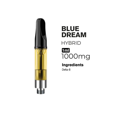 D8 Vape Cart - 1000mg - Blue Dream - Hybrid - 1ml - Chill Plus - Thumbnail 2