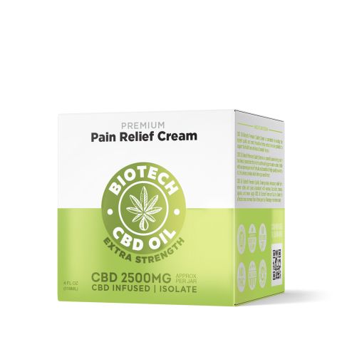 CBD Pain Relief Cream - 2,500mg - 4oz - Biotech CBD - Thumbnail 2