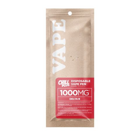 Delta 8 Vape Pen - 1000mg - Sour Diesel - Sativa - 1ml - Chill Plus - Thumbnail 3