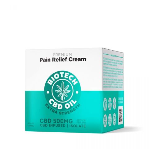 CBD Pain Relief Cream - 500mg - 4oz - Biotech CBD - Thumbnail 2