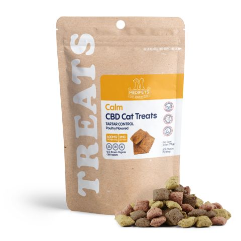 Cat Cafe Tartar Control - CBD Pet Treats For Cats - 600mg - MediPets - Thumbnail 1