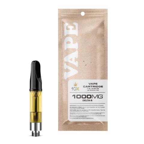 D8 Vape Cart - 1000mg - Strawberry Cough - Sativa - 1ml - 10X - Thumbnail 1