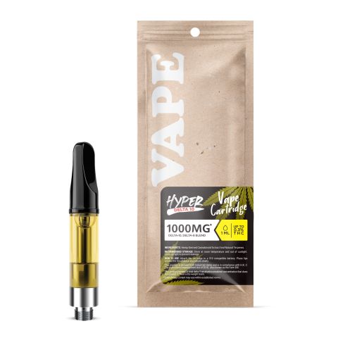 D10, D8 Vape Cart - 1000mg - Blue Dream - Sativa - 1ml - Hyper - Thumbnail 1