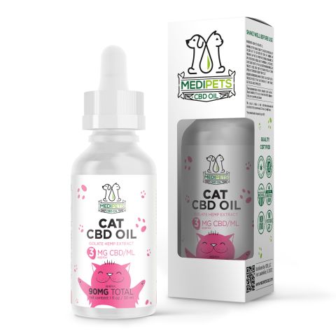 CBD Pet Oils For Cats - 90mg - MediPets - Thumbnail 1