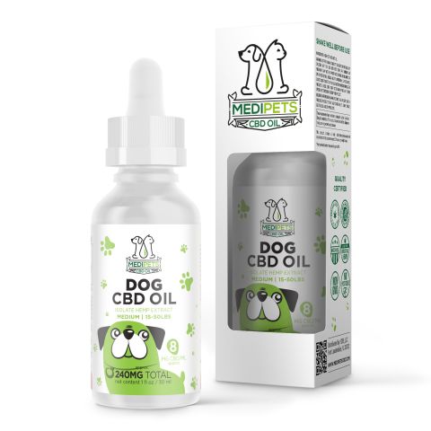 CBD Pet Oils For Medium Dogs - 240mg - MediPets - Thumbnail 1