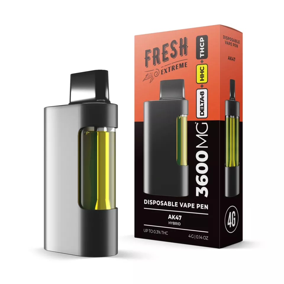 THCP, D8, HHC Vape Pen - 3600mg - AK47 - Hybrid - 4ml