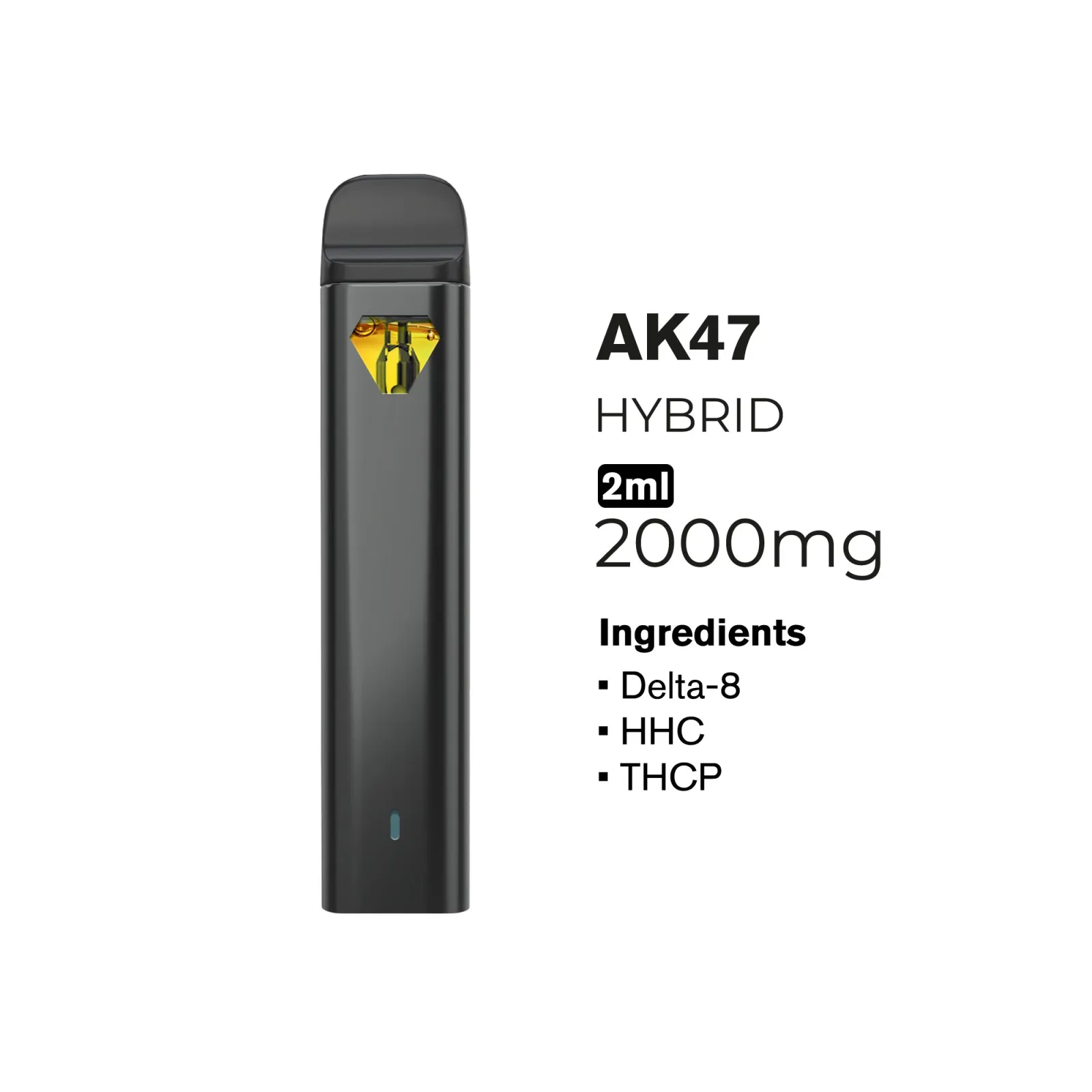 THCP, D8, HHC Vape Pen - 2000mg - AK-47 - Hybrid - 2ml - Fresh
