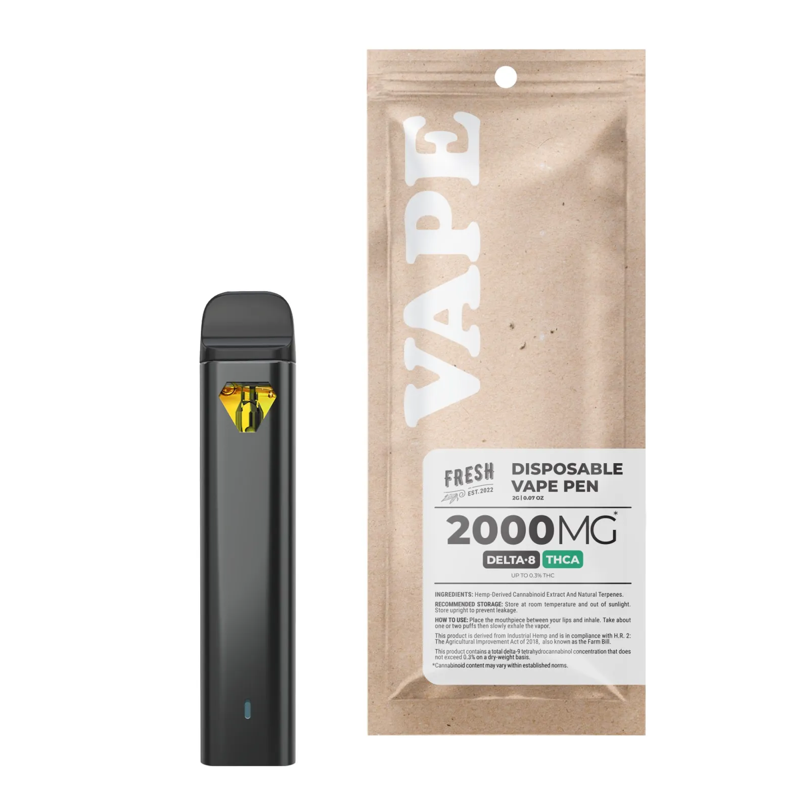 green 8 vape Delta 8 Vape | Delta 8 THC | D8 Highlighter |Disposable Vape main image 1