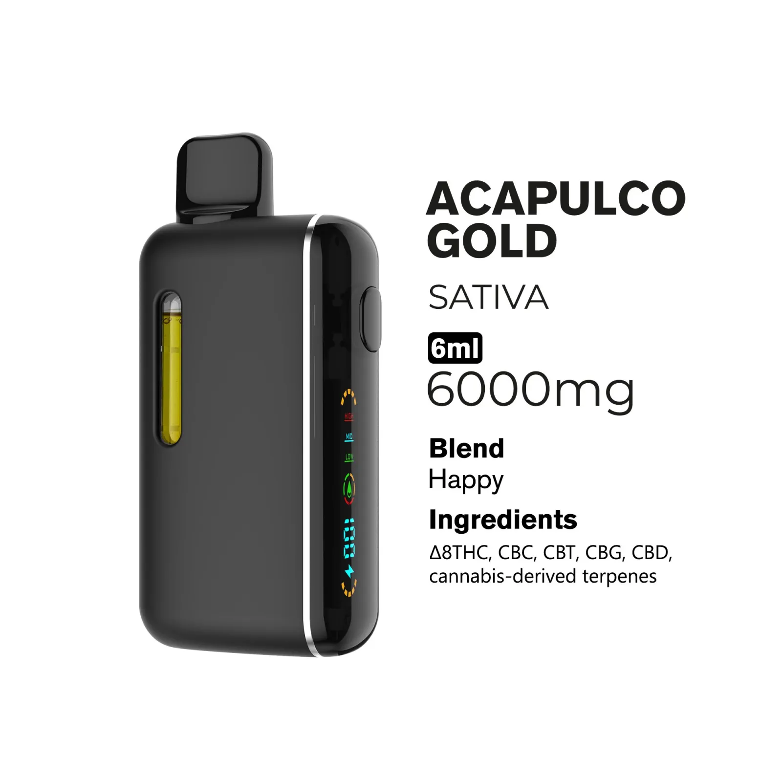 Happy Blend - 6000mg - Sativa Vape Pen - 6ml