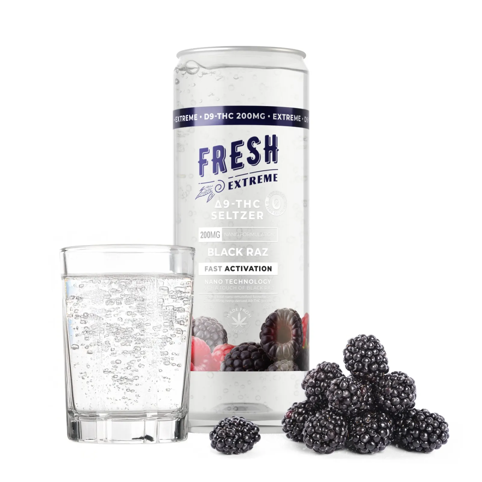 Delta 9 Nano Black Raz THC Seltzer - 200mg - Fresh
