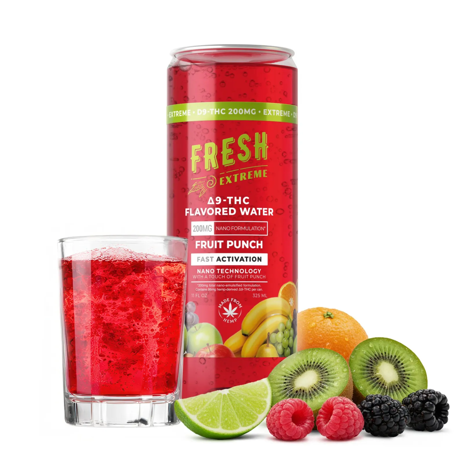 D9 Nano Fruit Punch THC Water - 200mg