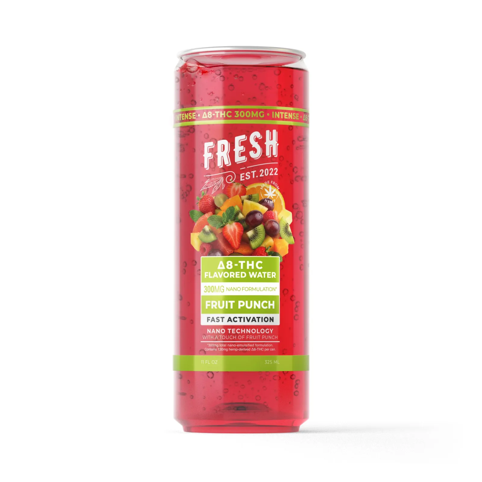 rechargeable pod vapes D8 Nano Fruit Punch THC Water - 300mg