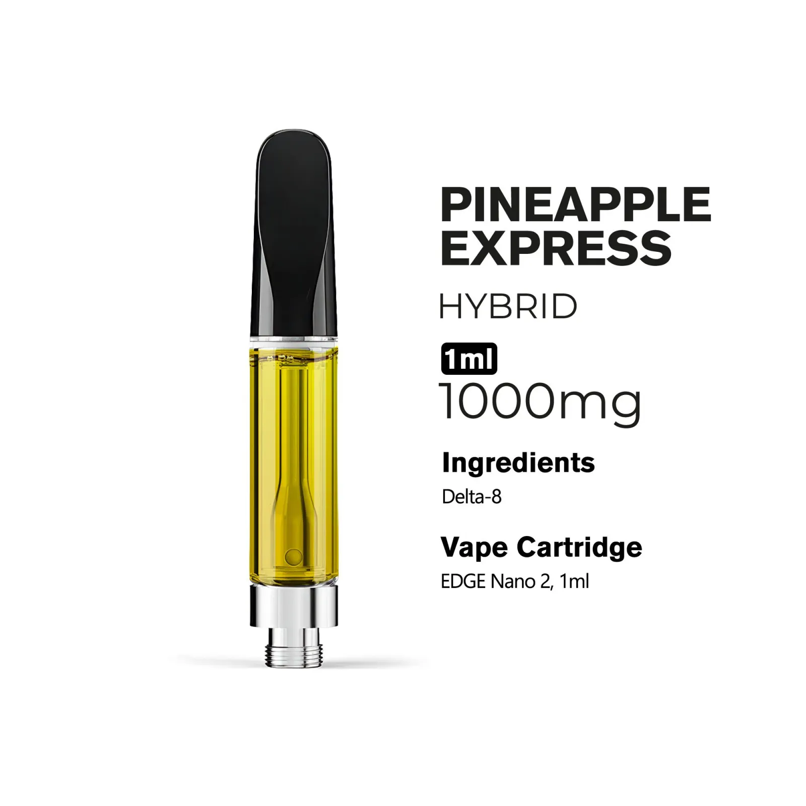 D8 Vape Cart - 1000mg - Pineapple Express - Hybrid - 1ml - 10X