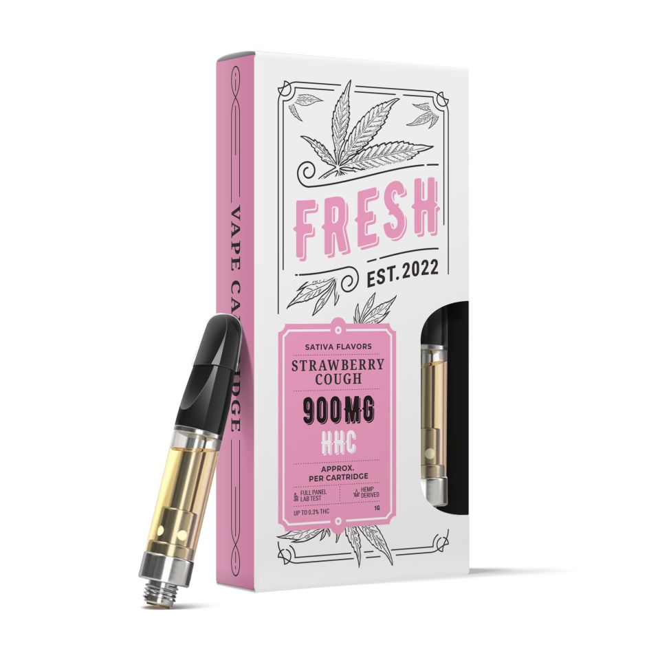 HHC Vape Cart 900mg Strawberry Cough Sativa 1ml