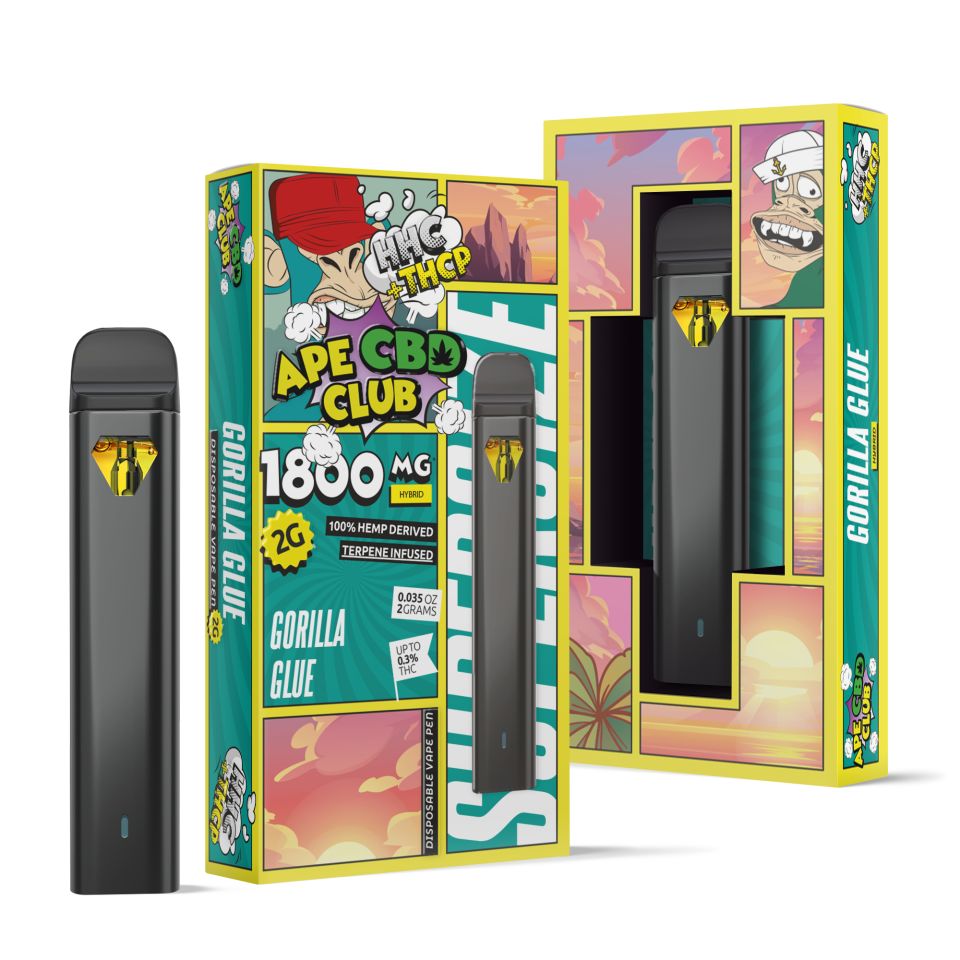 Gorilla Glue Vape Pen HHC, THCP Ape CBD Club