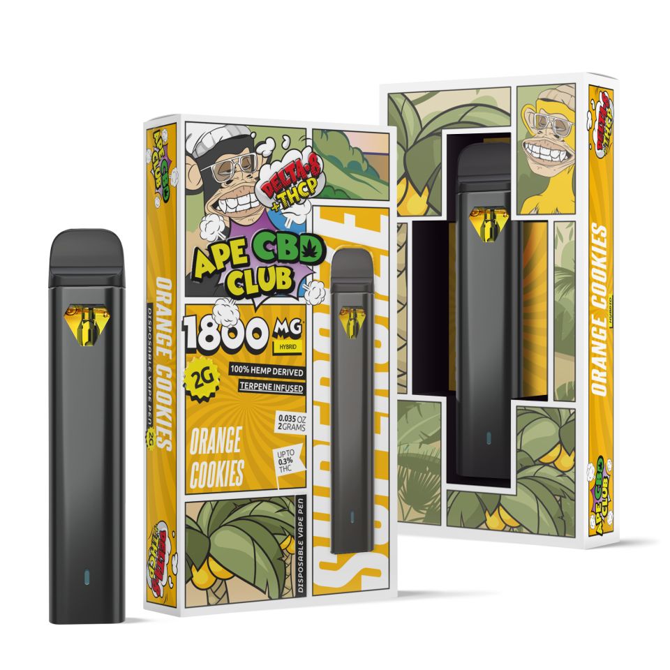 Orange Cookies Vape Pen D8, THCP Ape CBD Club