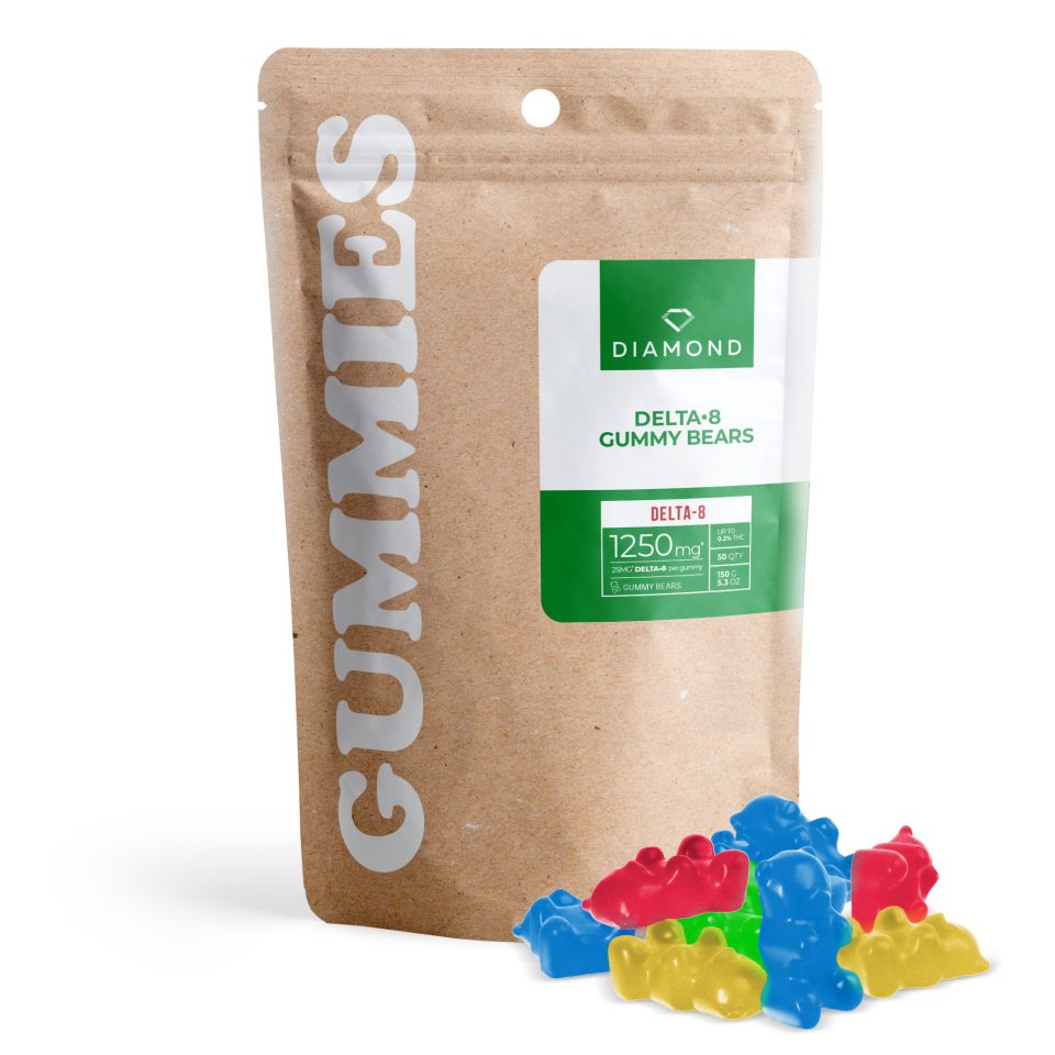 Delta 8 Gummies - 25mg - Gummy Bears - Diamond CBD