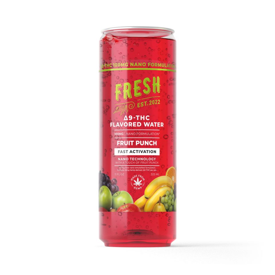 D9 Nano Fruit Punch THC Water - 100mg - Fresh D9 Nano Fruit Punch THC Water - 100mg - Fresh