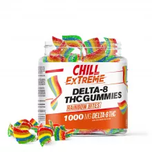 Chill Plus Extreme Delta-8 THC Gummies - Rainbow Bites - 1000MG