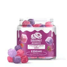 Doughnut CBD Gummies - Made with Enzactiv - Strawberry Cream & Grape - 1250MG