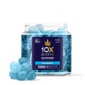10X Delta-8 THC Gummies - Blueberry - 1250MG