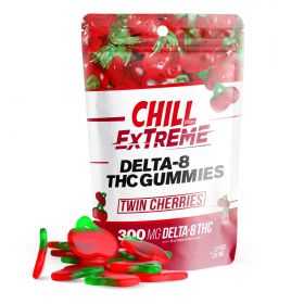Chill Plus Extreme Delta-8 THC Gummies Pouch - Twin Cherries - 300MG