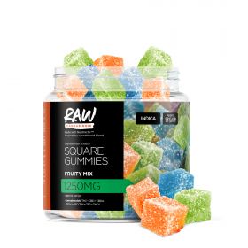 Raw Cannabinoid Neutractiv ™ Active CBD Square Gummies - Fruity Mix - 1250MG