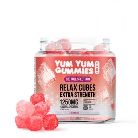 Yum Yum Gummies - Full Spectrum CBD Relax Watermelon Cubes - 1250mg