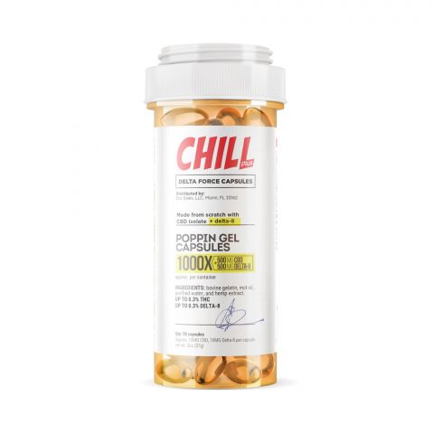 Chill Plus CBD Delta-8 THC Poppin Gel Capsules - 1000X - Thumbnail 2