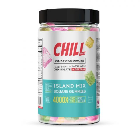 Chill Plus Delta-8 Square Gummies Island Mix - 4000X - 2