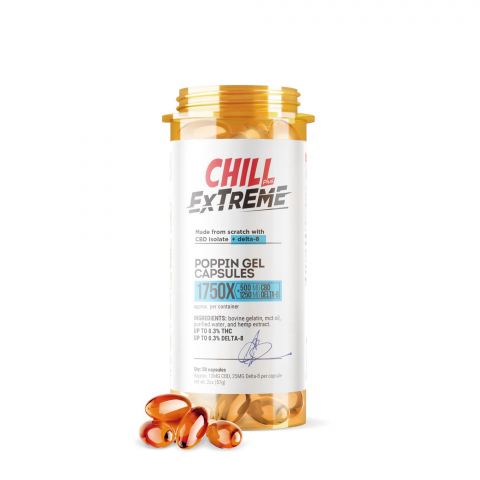 Chill Plus Extreme CBD Delta-8 THC Poppin Gel Capsules - 1750X - Thumbnail 1