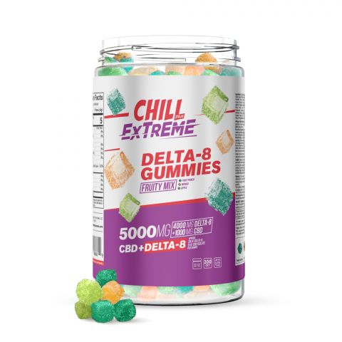 Chill Plus Extreme Delta-8 Gummies Fruity Mix - 5000X - 1