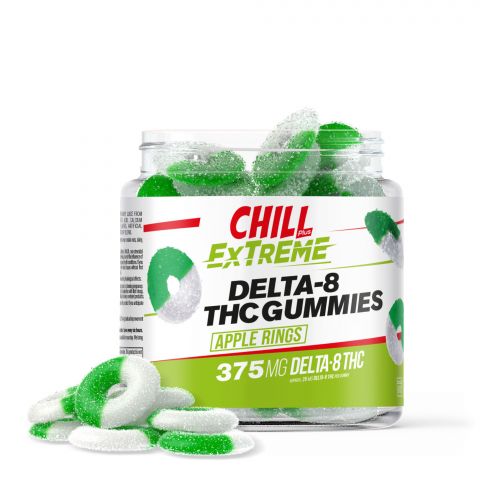 Chill Plus Extreme Delta-8 THC Gummies - Apple Rings - 375MG - 1