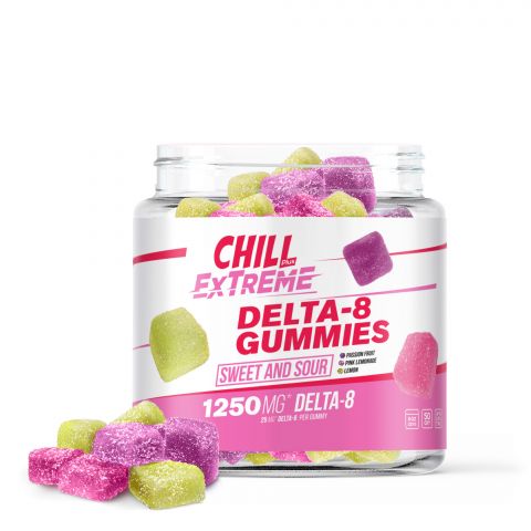 Chill Plus Extreme Delta-8 THC Gummies - Sweet and Sour - 1250MG - 1
