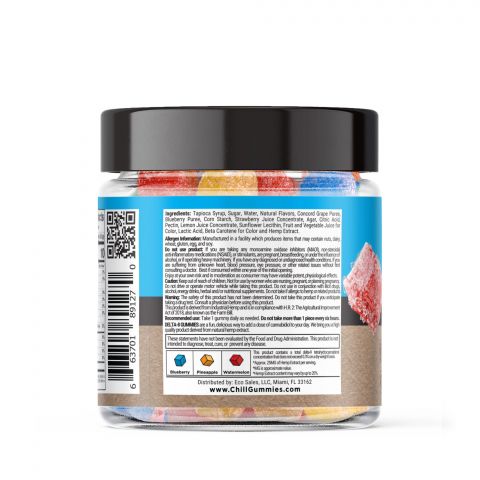 Chill Plus Max Delta-8 THC Gummies - Vegan Fruit Jellies - Exotic Mix - 1250x - Thumbnail 3