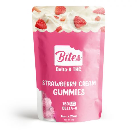 Bites Delta 8 Gummy - Strawberry Cream - 150mg - Thumbnail 2