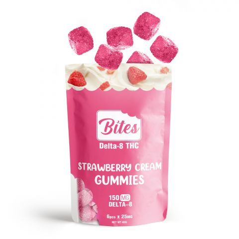 Bites Delta 8 Gummy - Strawberry Cream - 150mg - Thumbnail 3