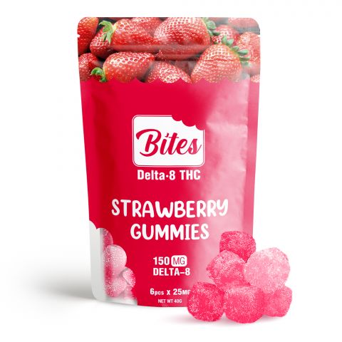 Bites Delta 8 Gummy - Strawberry - 150mg - Thumbnail 1