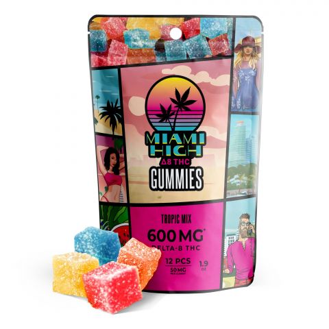 Delta-8 THC - Tropic Mix Gummies - Miami High - 600MG - 1