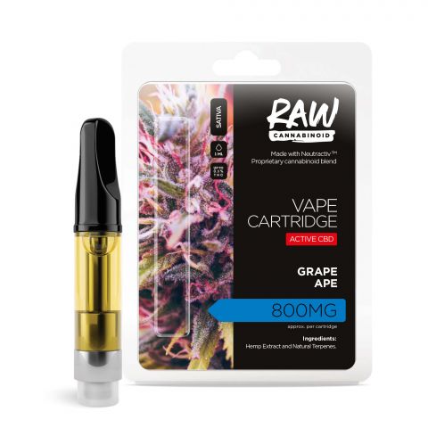 Grape Ape Cartridge - Active CBD - Cartridge - RAW - 800mg - 1