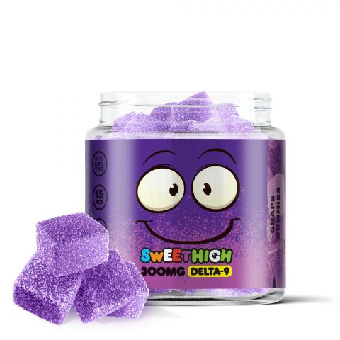 Grape Gummies - Delta 9  - 300mg - Sour High - 1